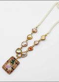 Collana in Micro-Mosaico con Perle Barocche e Dettagli Floreali ✨